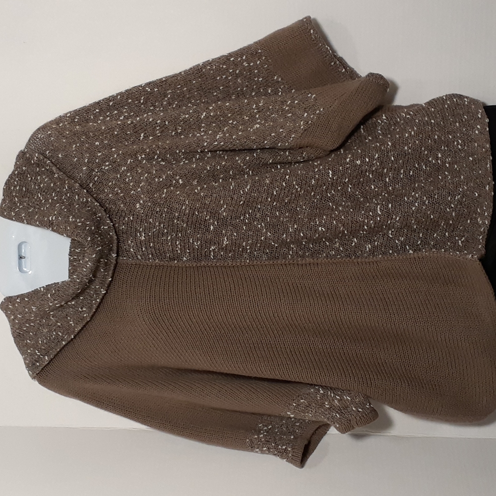 STYLE & COMPANY Beige/Brown Cowl Neck Sweater. Size S - Picture 2 of 6